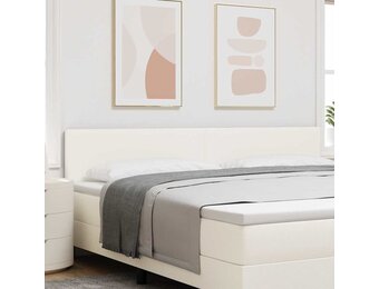 vidaXL Hoofdbord Crème 200 cm Katoen Stof
