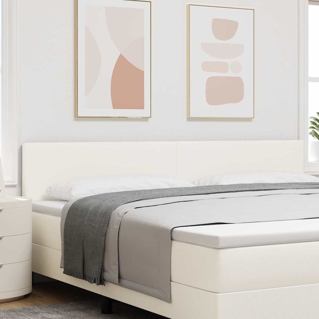 vidaXL Hoofdbord Crème 200 cm Katoen Stof