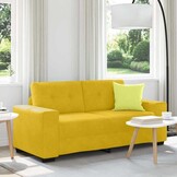 vidaXL Loveseat Sofa Geel 180x77x82 cm Fluweel