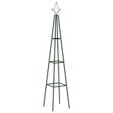 vidaXL Plantenklimrekken 2 st 35x35x195 cm ijzer donkergroen