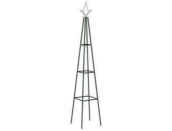 vidaXL Plantenklimrekken 2 st 35x35x195 cm ijzer donkergroen