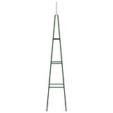 vidaXL Plantenklimrekken 2 st 35x35x195 cm ijzer donkergroen