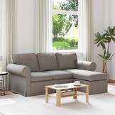 vidaXL Bank Taupe 195 x 138 x 80 cm Stof
