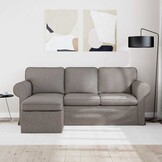 vidaXL Bank Taupe 195 x 138 x 80 cm Stof