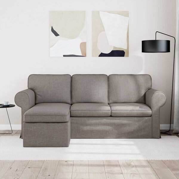 vidaXL Bank Taupe 195 x 138 x 80 cm Stof