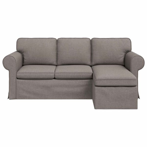 vidaXL Bank Taupe 195 x 138 x 80 cm Stof