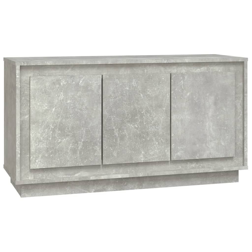 vidaXL Dressoir 102x35x55 cm bewerkt hout betongrijs