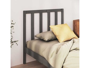 vidaXL Hoofdbord 106x4x100 cm massief grenenhout grijs