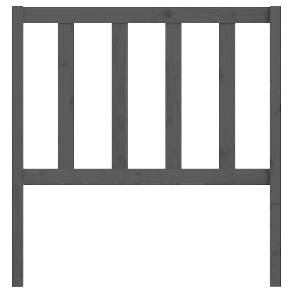 vidaXL Hoofdbord 106x4x100 cm massief grenenhout grijs