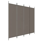 Kamerscherm 4 panelen 200x200 cm Antraciet - 33% Korting!