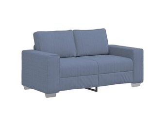 vidaXL Loveseat Sofa Blauw 160x77x82 cm Corduroy Stof