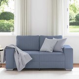 vidaXL Loveseat Sofa Blauw 160x77x82 cm Corduroy Stof
