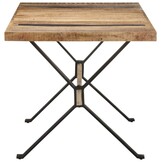 vidaXL Eettafel 160x80x76 cm ruw mangohout