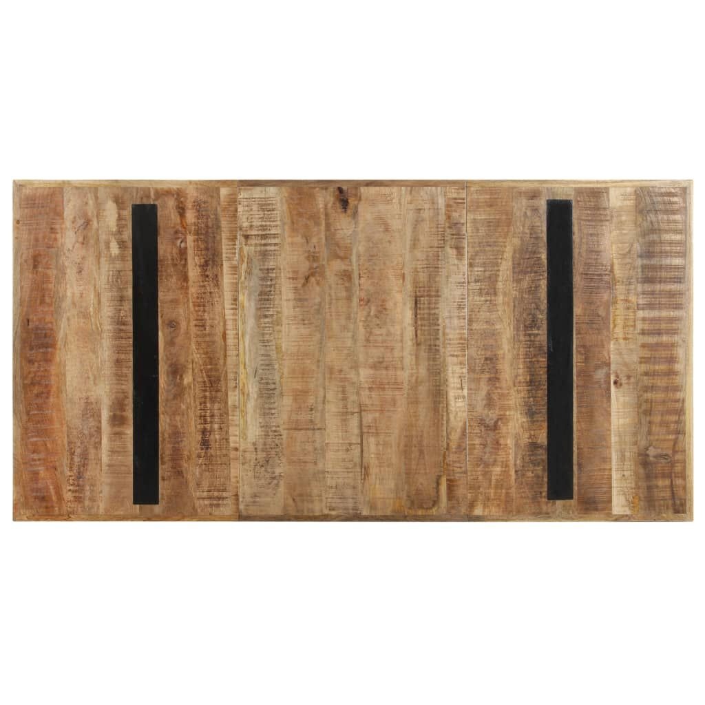 vidaXL Eettafel 160x80x76 cm ruw mangohout