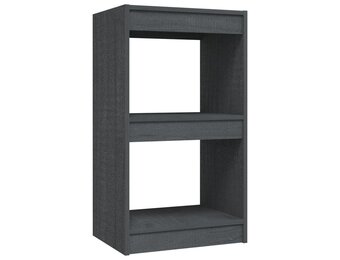 vidaXL Boekenkast 40x30x71,5 cm massief grenenhout grijs
