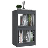 vidaXL Boekenkast 40x30x71,5 cm massief grenenhout grijs