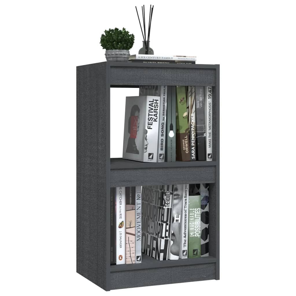 vidaXL Boekenkast 40x30x71,5 cm massief grenenhout grijs