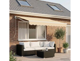 vidaXL Vervangend zonneschermdoek voor 2,5x2 m Crèmekleurig Polyester