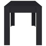 vidaXL Eettafel 140x74,5x76 cm spaanplaat zwart