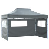 vidaXL Vouwtent pop-up met 4 zijwanden 3x4,5 m antraciet