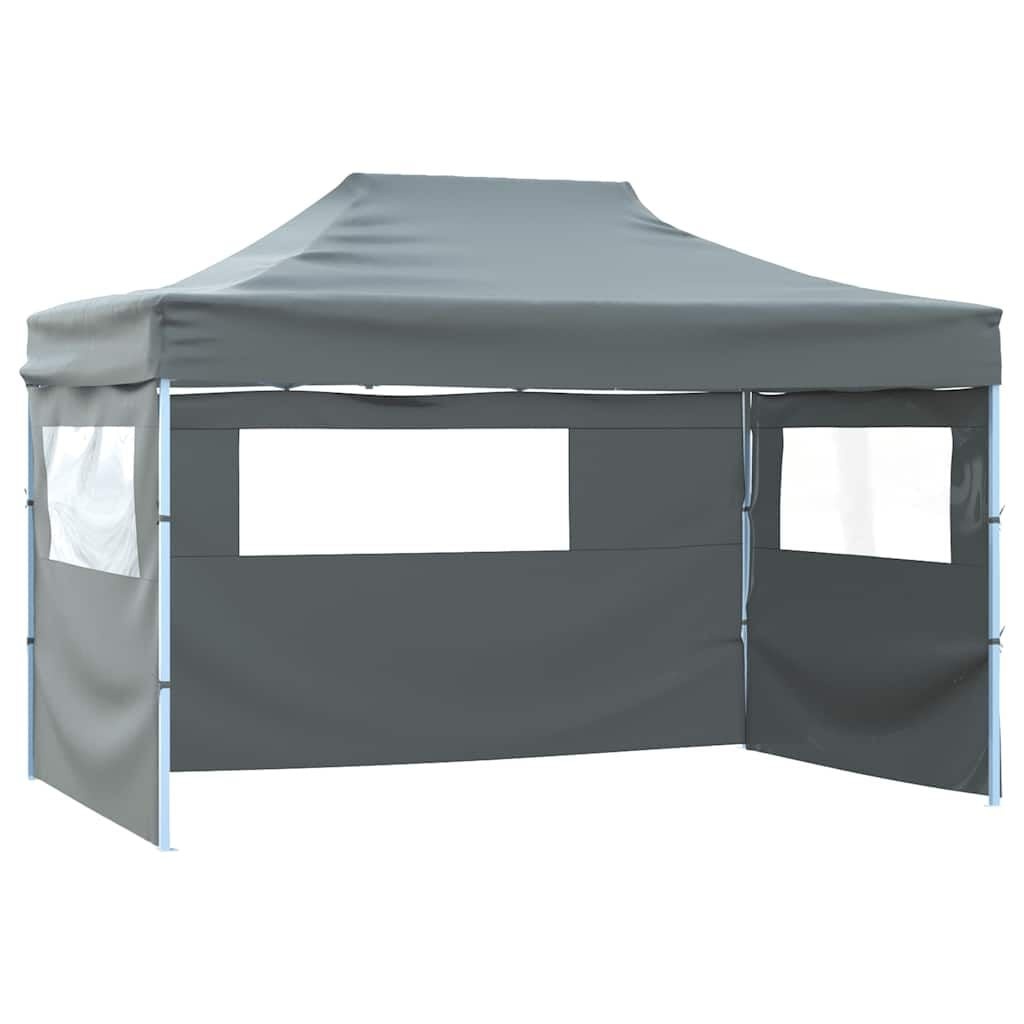 vidaXL Vouwtent pop-up met 4 zijwanden 3x4,5 m antraciet