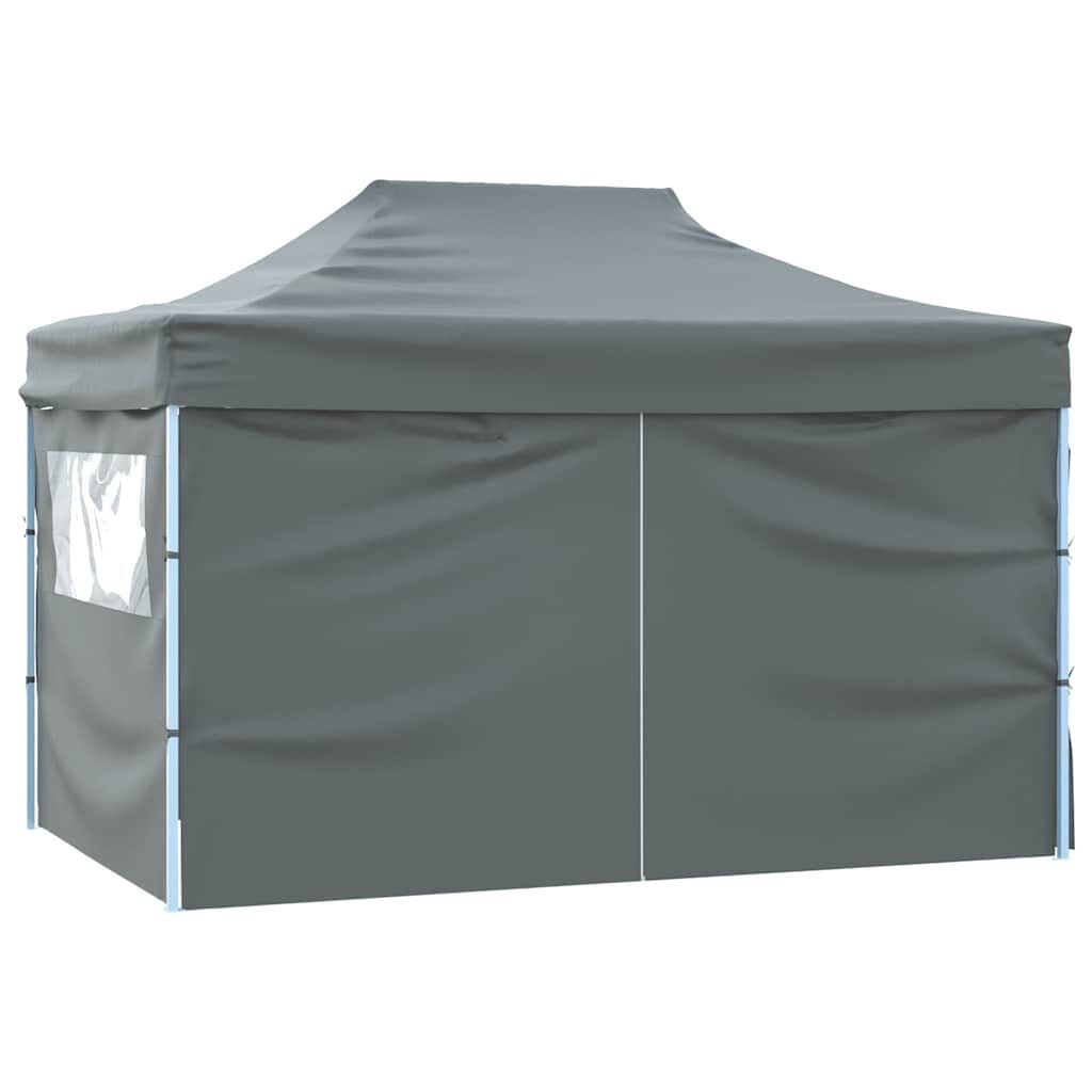 vidaXL Vouwtent pop-up met 4 zijwanden 3x4,5 m antraciet