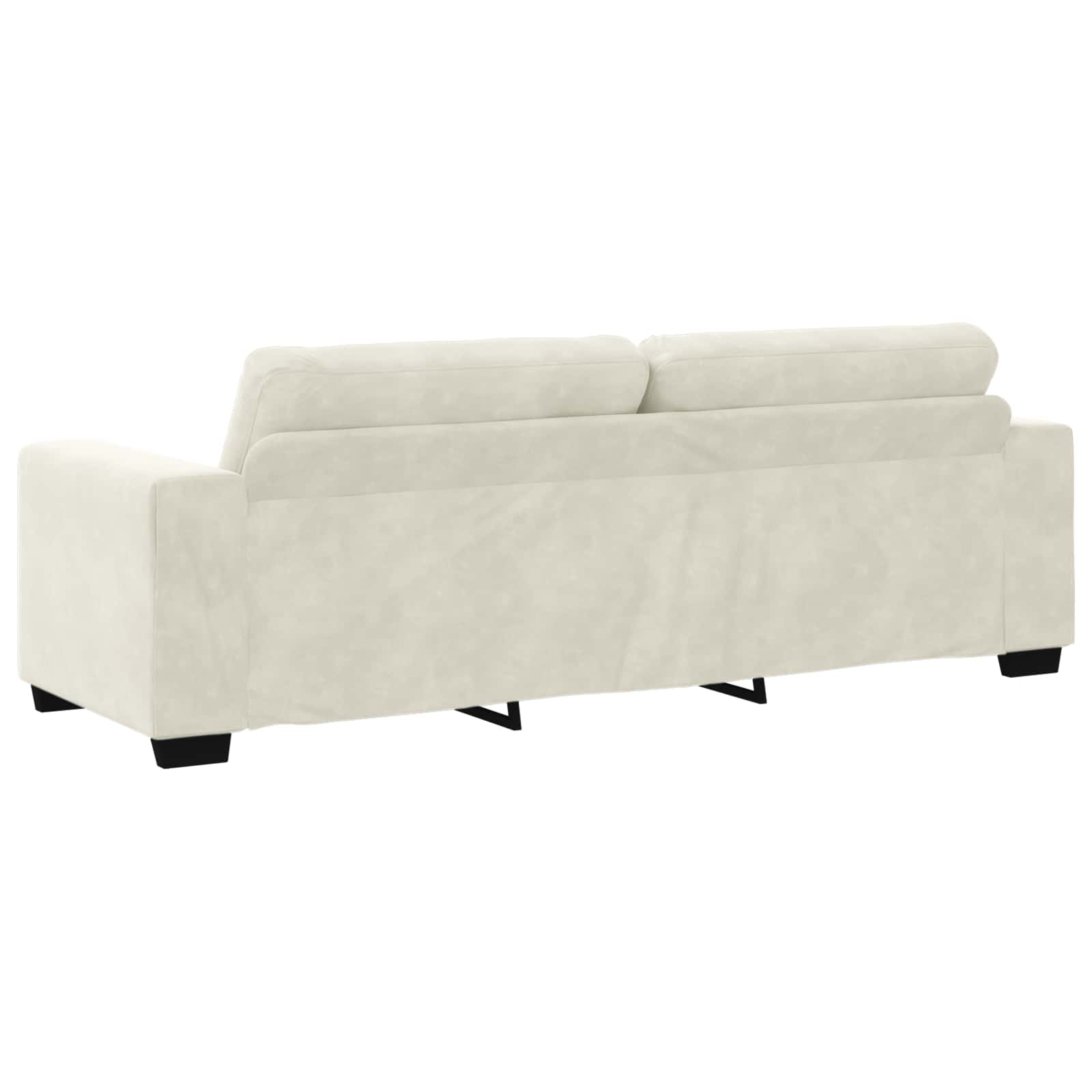 3-Zits Bank Crème Fluweel 220 cm met 35% Korting