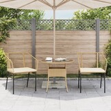 vidaXL Tuinstoelen 2 st. met kussens, polyrattan bruin - 34% Korting