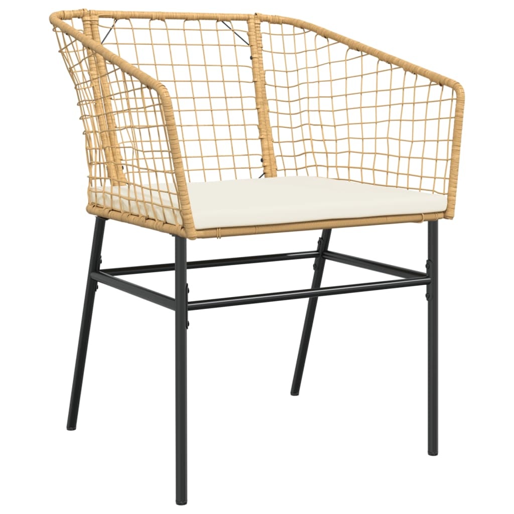 vidaXL Tuinstoelen 2 st. met kussens, polyrattan bruin - 34% Korting