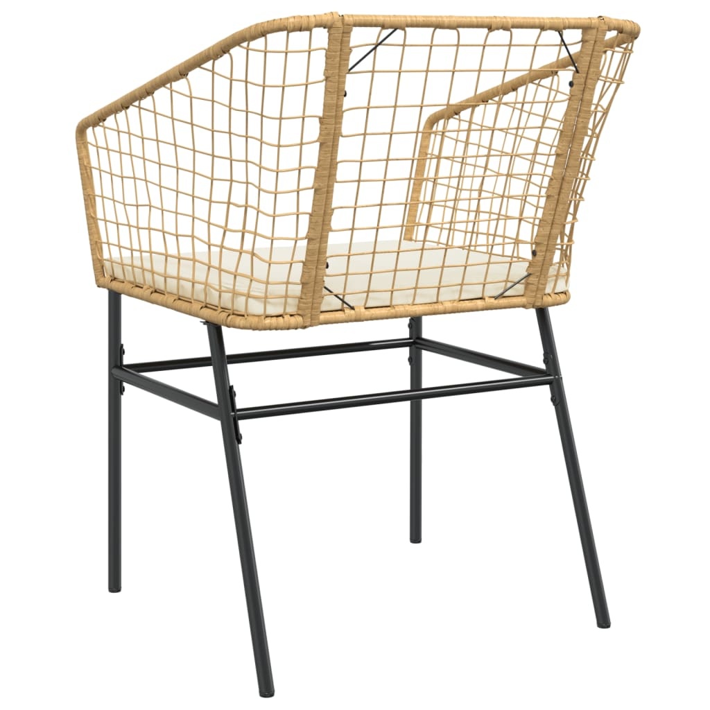 vidaXL Tuinstoelen 2 st. met kussens, polyrattan bruin - 34% Korting