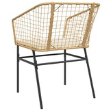 VidaXL Tuinstoelen Set: 2x Poly Rattan Bruin met Crèmewitte Kussens (34% Korting)