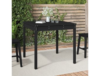 vidaXL Tuintafel Grenenhout Zwart 82,5x82,5x76 cm - 33% Korting!