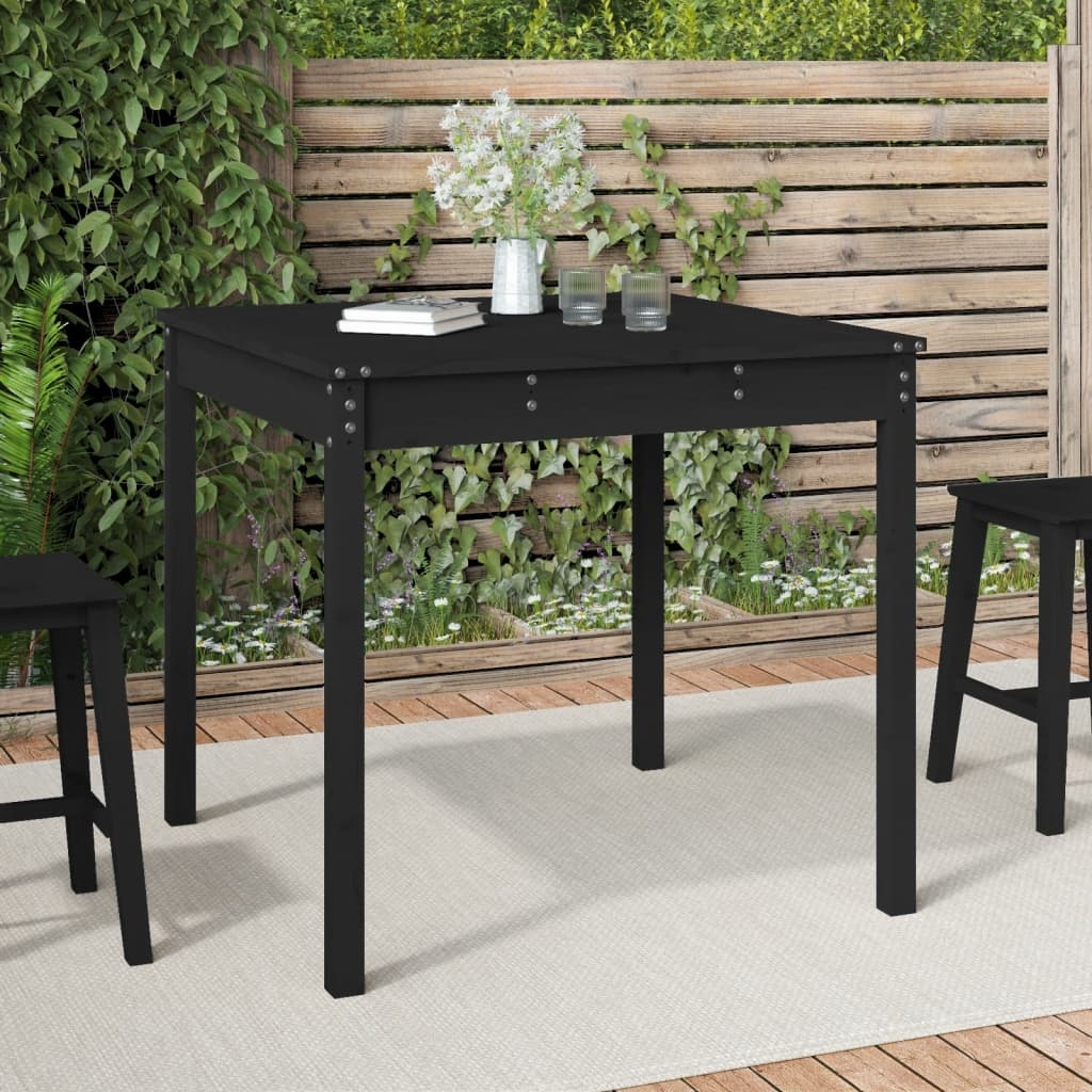 vidaXL Tuintafel Grenenhout Zwart 82,5x82,5x76 cm - 33% Korting!