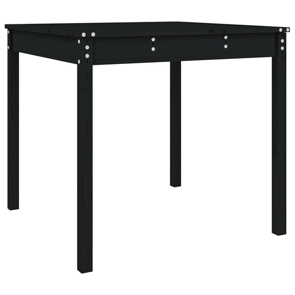 vidaXL Tuintafel Grenenhout Zwart 82,5x82,5x76 cm - 33% Korting!