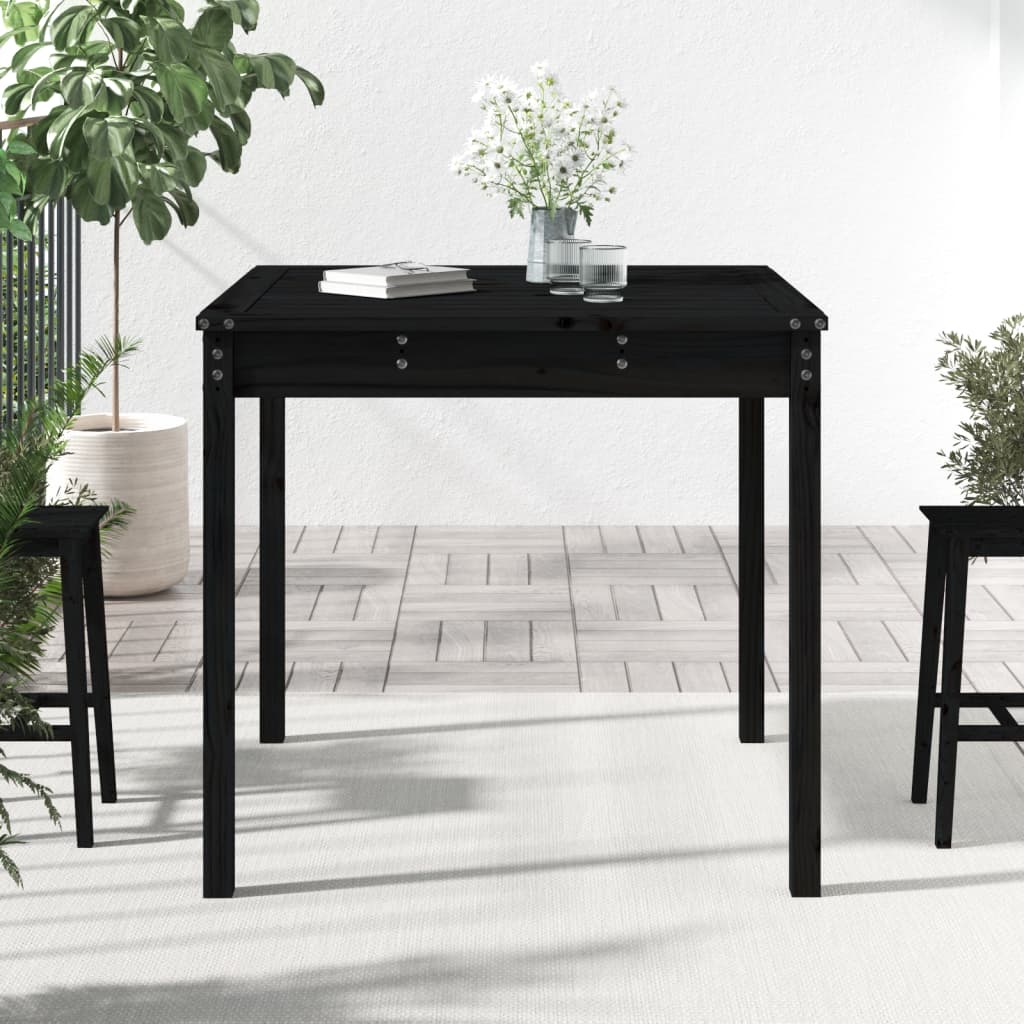 vidaXL Tuintafel Grenenhout Zwart 82,5x82,5x76 cm - 33% Korting!