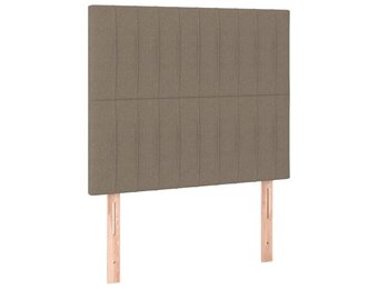Hoofdbord taupe stof 90x5x118/128 cm - 29% korting