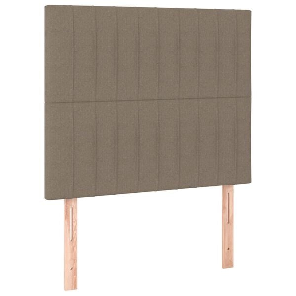 Hoofdbord taupe stof 90x5x118/128 cm - 29% korting