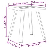 VidaXL Tuintafel Staal Antraciet 34x34x38 cm - 51% Korting