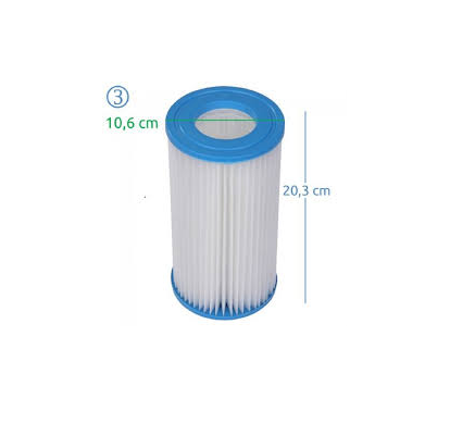 Jilong-Avenli zwembad filters - set van 4 stuks - type 3 pomp - tot 5678 liter per uur