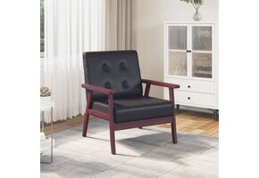 vidaXL Fauteuil Kunstleer Zwart - 34% Korting