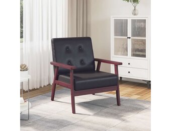 vidaXL Fauteuil kunstleer zwart