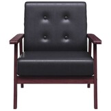 vidaXL Fauteuil kunstleer zwart