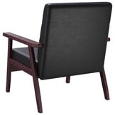 vidaXL Fauteuil kunstleer zwart