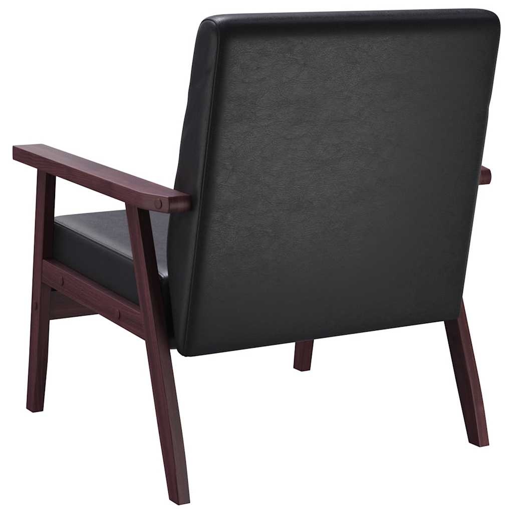 vidaXL Fauteuil kunstleer zwart