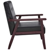 vidaXL Fauteuil kunstleer zwart