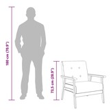 vidaXL Fauteuil kunstleer zwart