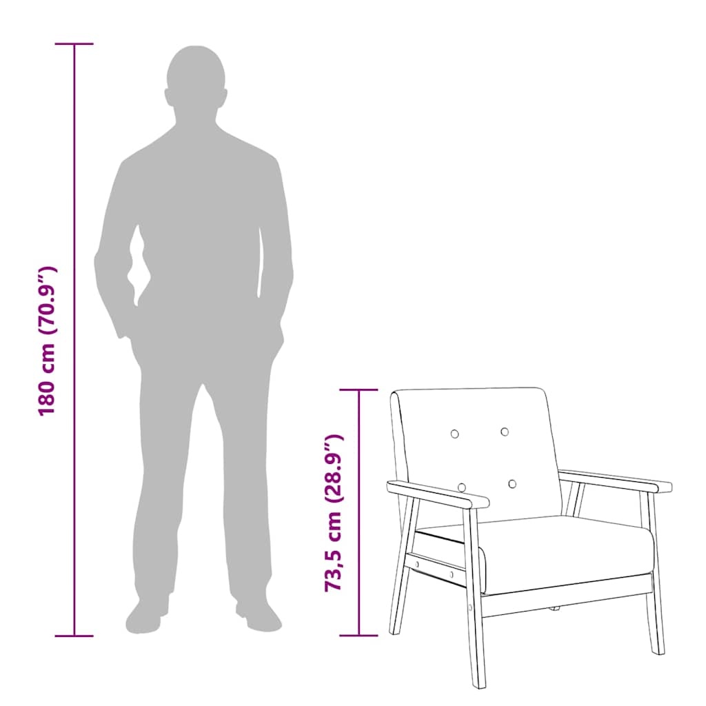 vidaXL Fauteuil kunstleer zwart