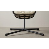 Inklapbare hangstoel egg chair - zwart - beige kussens