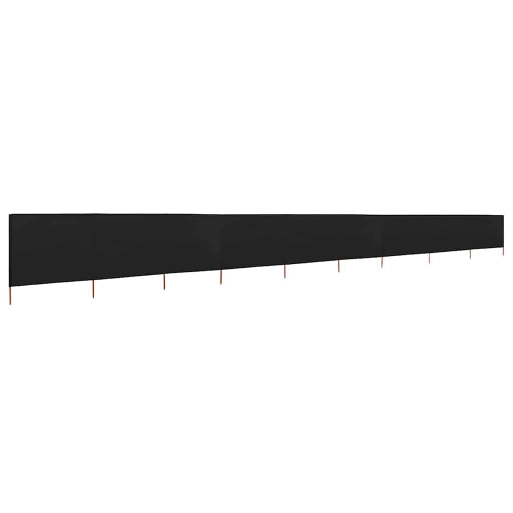 vidaXL Windscherm 9-panelen 1200x120 cm stof zwart