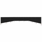 vidaXL Windscherm 9-panelen 1200x120 cm stof zwart